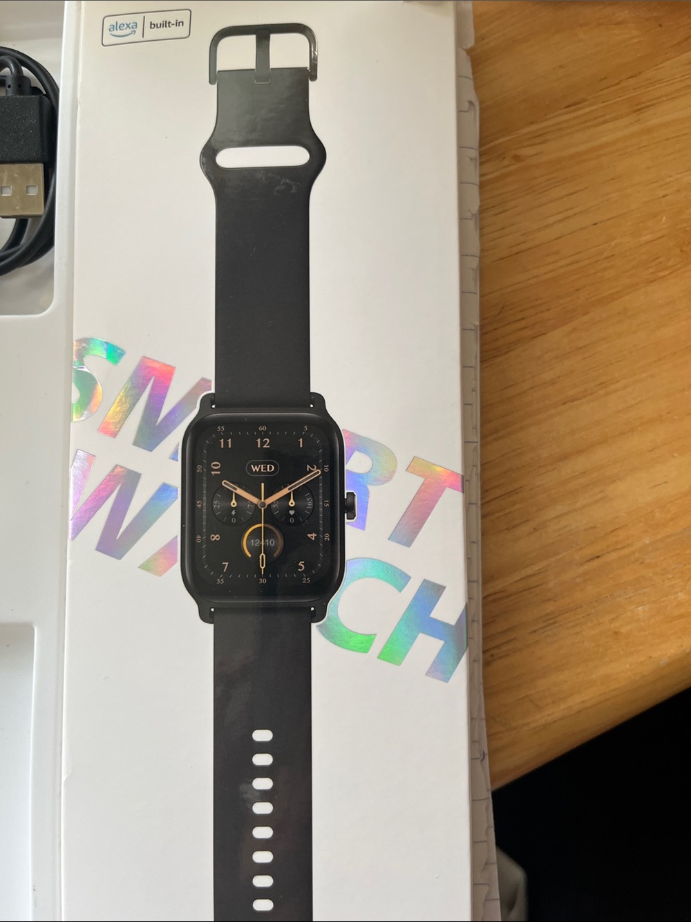 Sage Green  Smartwatch with Built-In Voice Assistant and Silicone Band